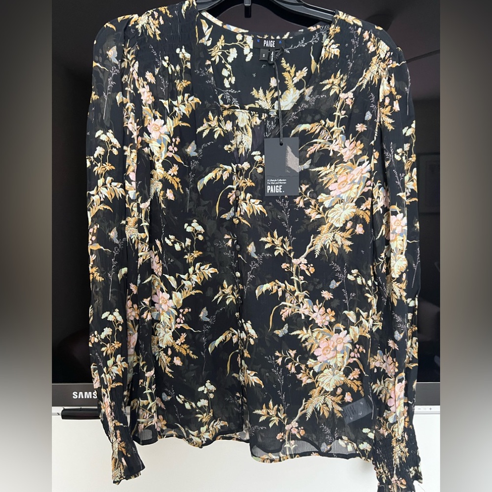 Sheer print blouse